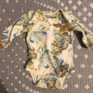 Kate Quinn Floral Long Sleeve Baby Onesie